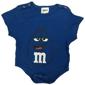 4/$12 💥♻ Official M&M Themed Infant Royal Blue Bodysuit Onesie | Size 24m | 111